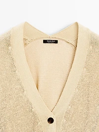 Oversize fine knit cardigan