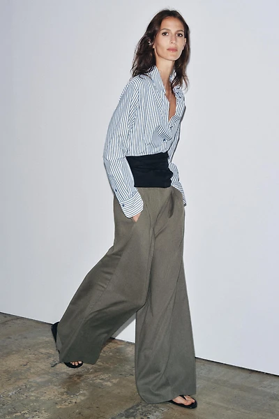 FLOWY STRIPED SHIRT ZW COLLECTION
