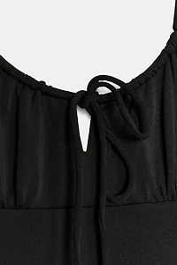 FLOWY STRAPPY MIDI DRESS