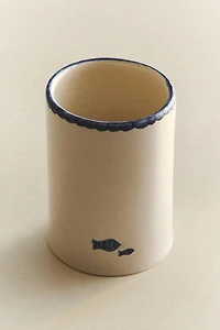 CERAMIC FISH TOOTHBRUSH HOLDER