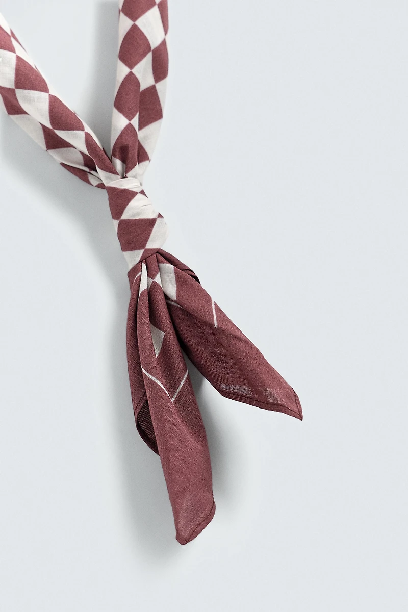 PLAID PRINT BANDANA