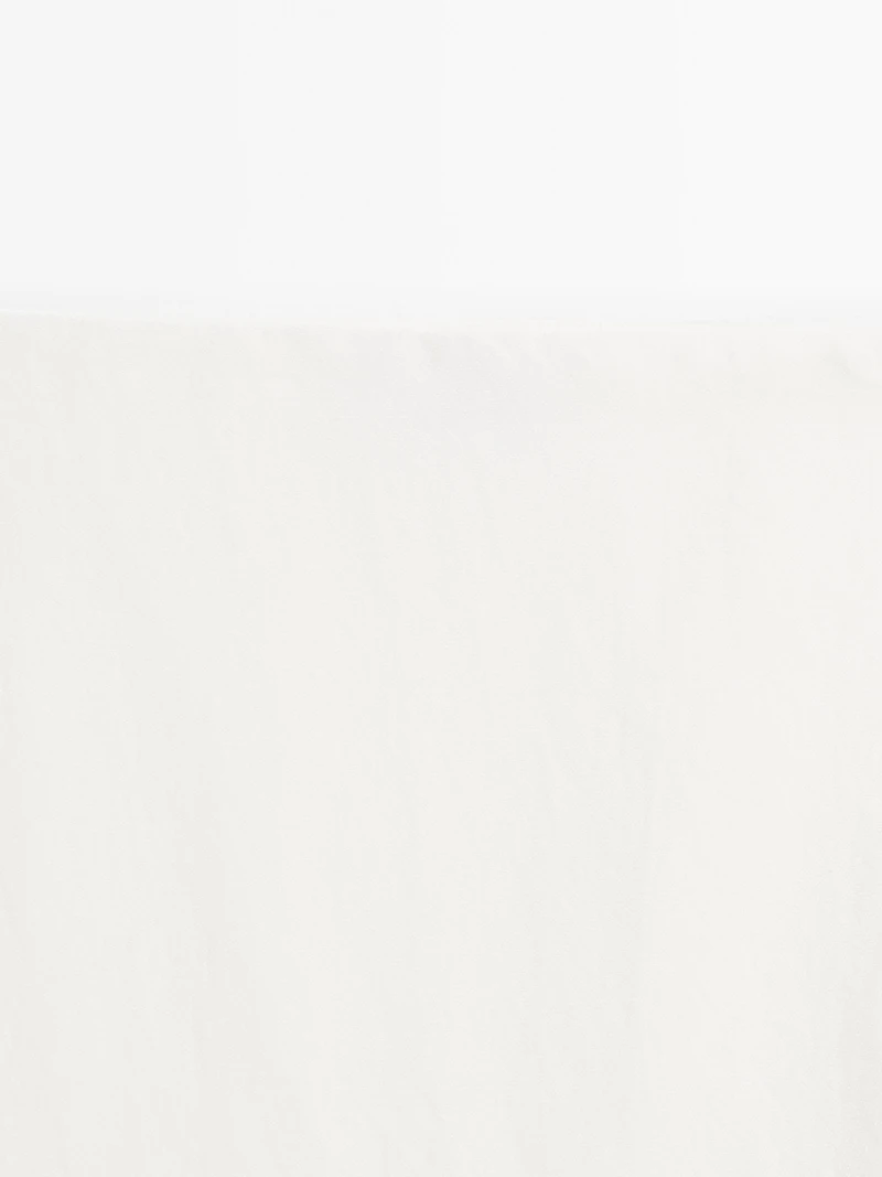 Straight hemp blend midi skirt