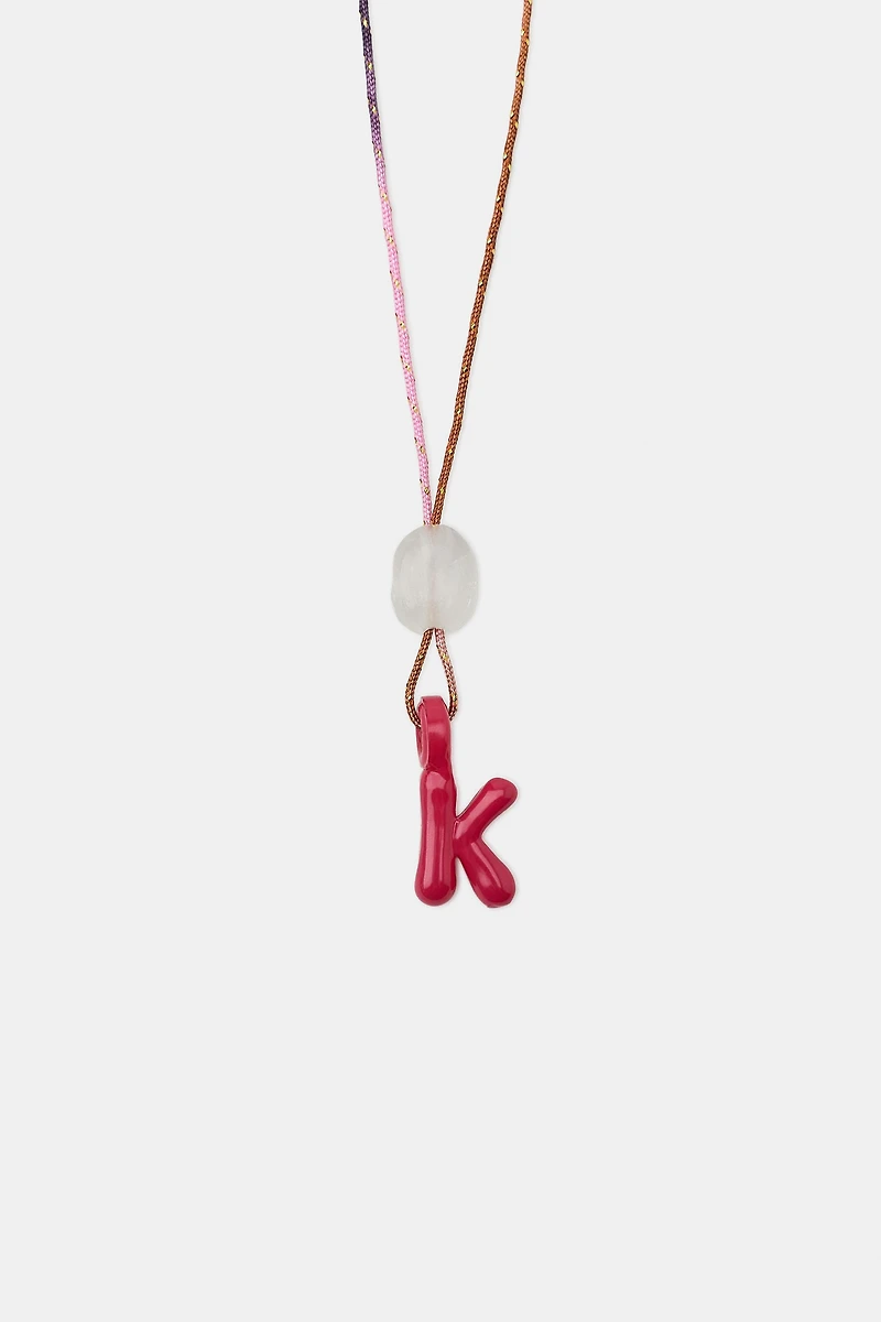 ALPHABET LETTER CORD NECKLACE