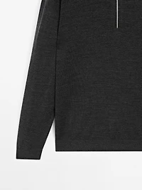 Quarter-zip knit sweater