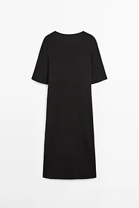 Midi dress with sleeve detail
