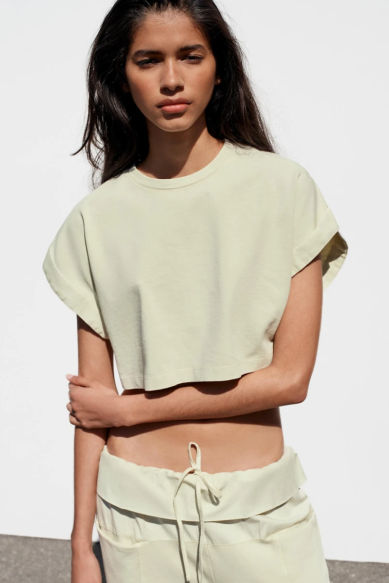 POPLIN WAIST PANTS