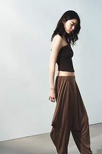PANTALON BAGGY FLUIDE ASYMÉTRIQUE