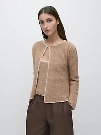 Gilet en maille de coton mélangé