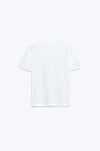METALLIC PRINT T-SHIRT
