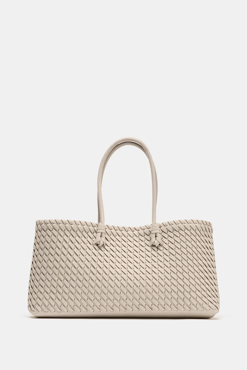 ELONGATED WOVEN SHOPPER