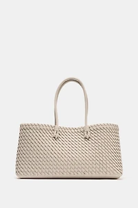 ELONGATED WOVEN SHOPPER