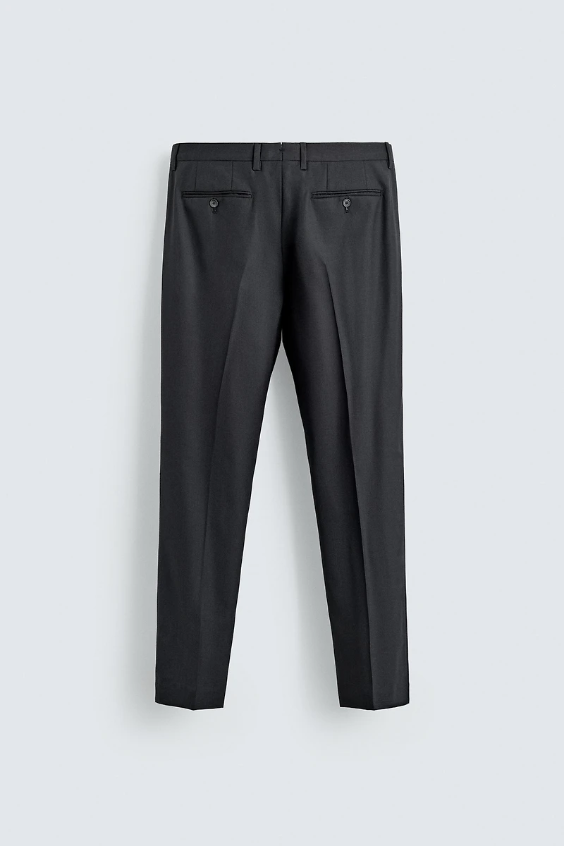 100% WOOL SUIT PANTS