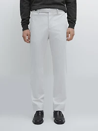 Pantalon en serge de coton mélangé