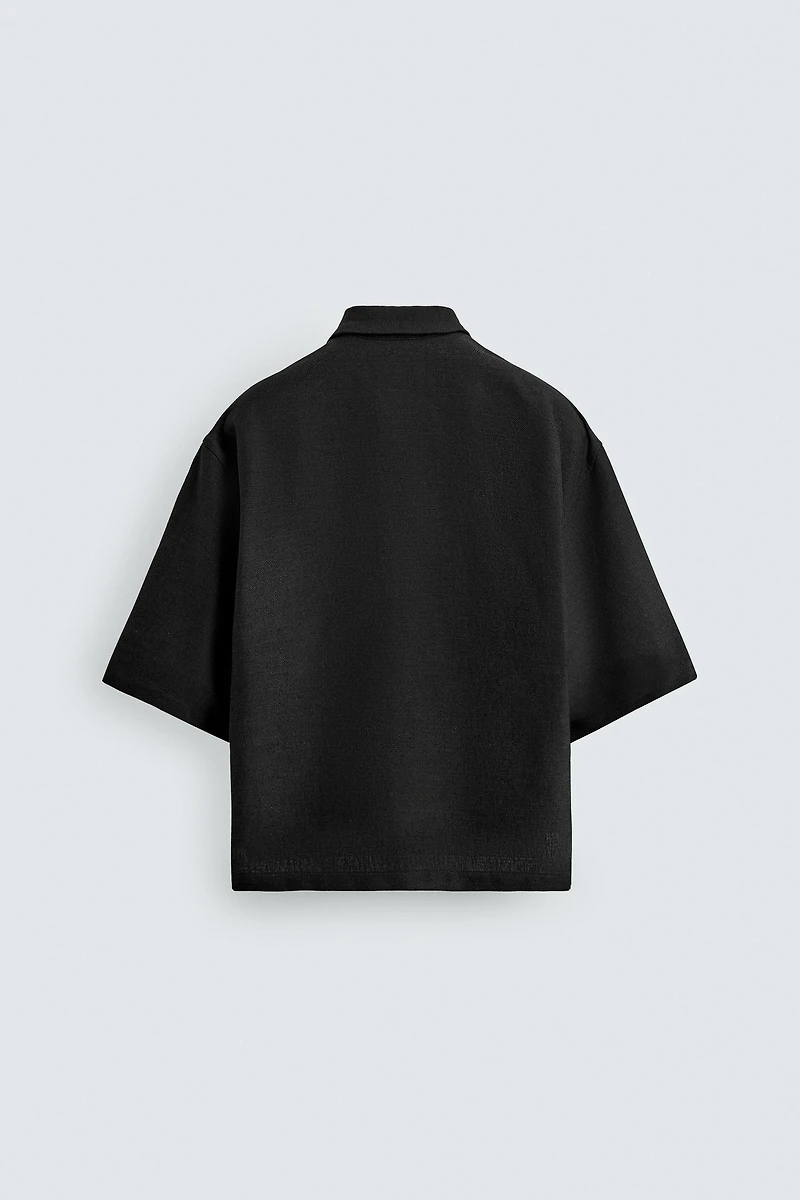 BOXY FIT TEXTURED SHIRT