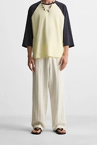 JACQUARD RELAXED FIT PANTS
