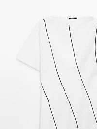 Robe fluide lin contrastes