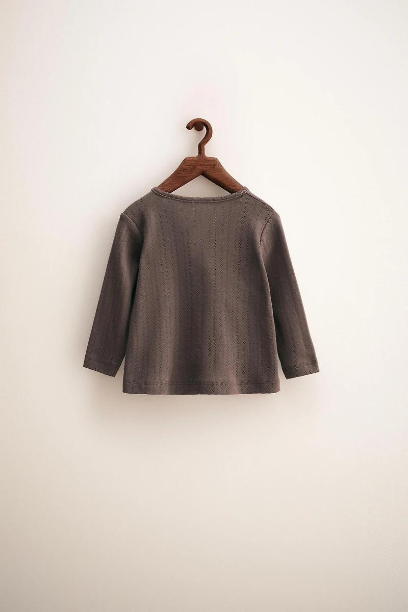 ZARA TIMELESS - T-SHIRT KIMONO POINTELLE