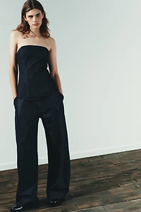 TOP BANDEAU EN JEAN TRF