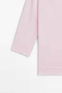 Cotton blend boat neck cardigan