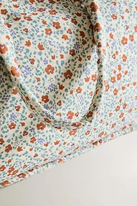 FLORAL COTTON BEACH BAG
