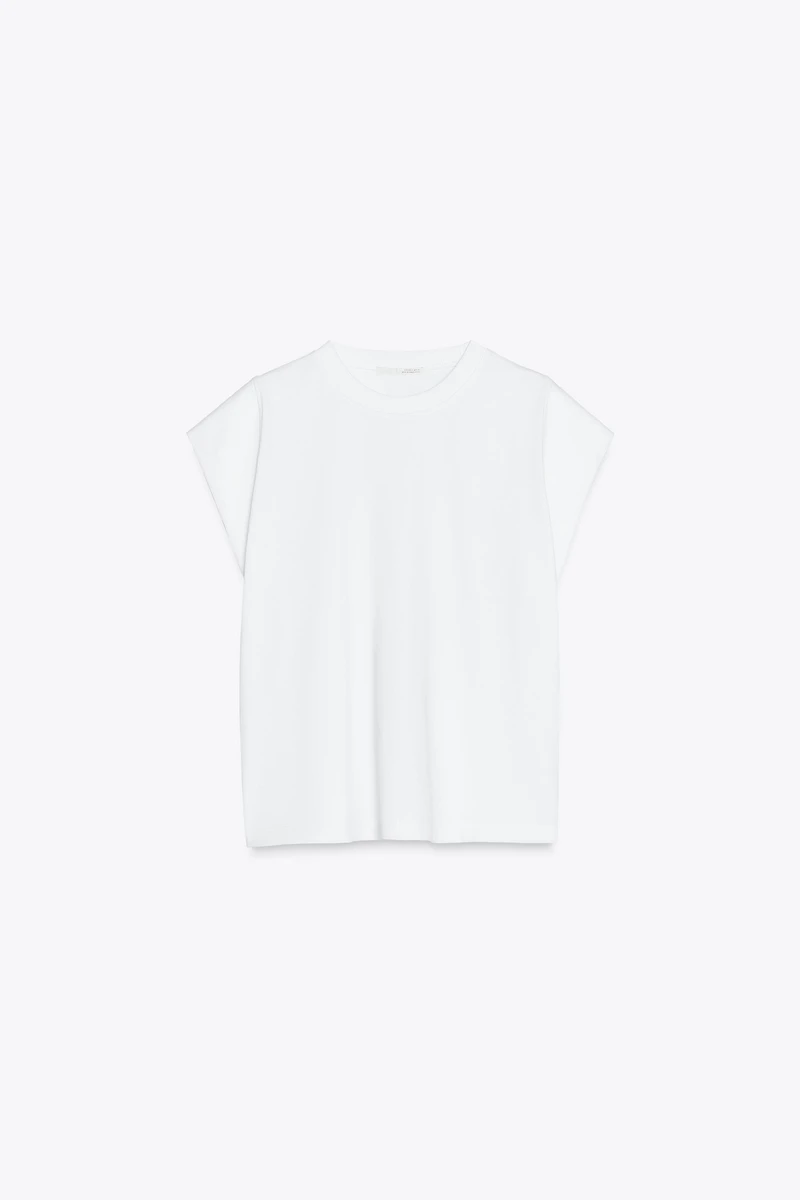 T-SHIRT SANS MANCHES EFFET DÉLAVÉ