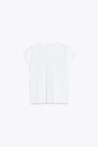 T-SHIRT SANS MANCHES EFFET DÉLAVÉ