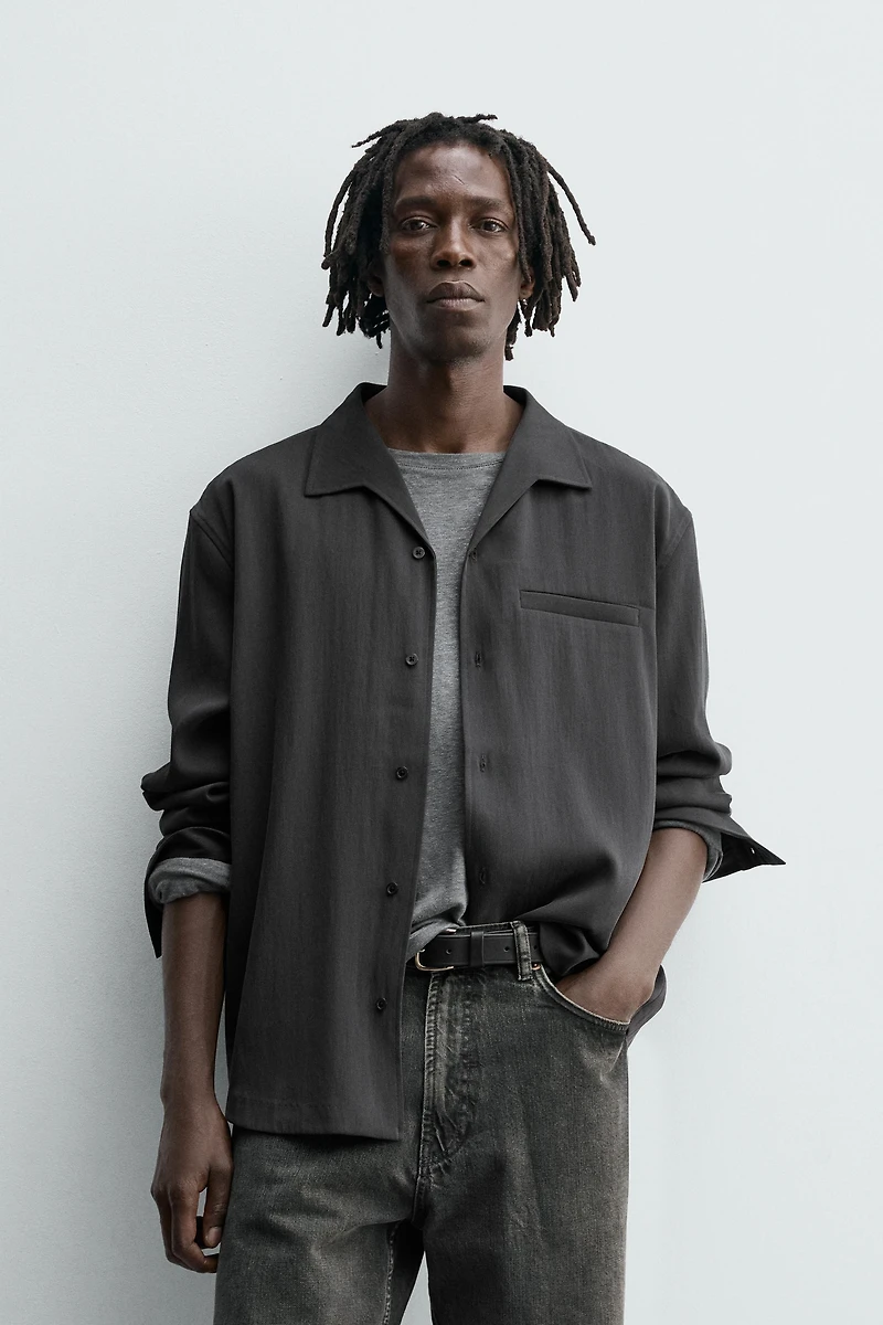 WASHED FLOWY SHIRT