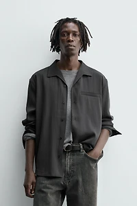 WASHED FLOWY SHIRT