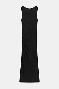 DRAPED MIDI DRESS