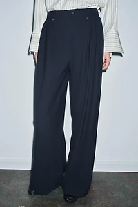 PANTALON À PLIS ET JAMBES LARGES ZW COLLECTION