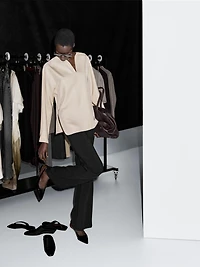 Flowing blouse with slit details