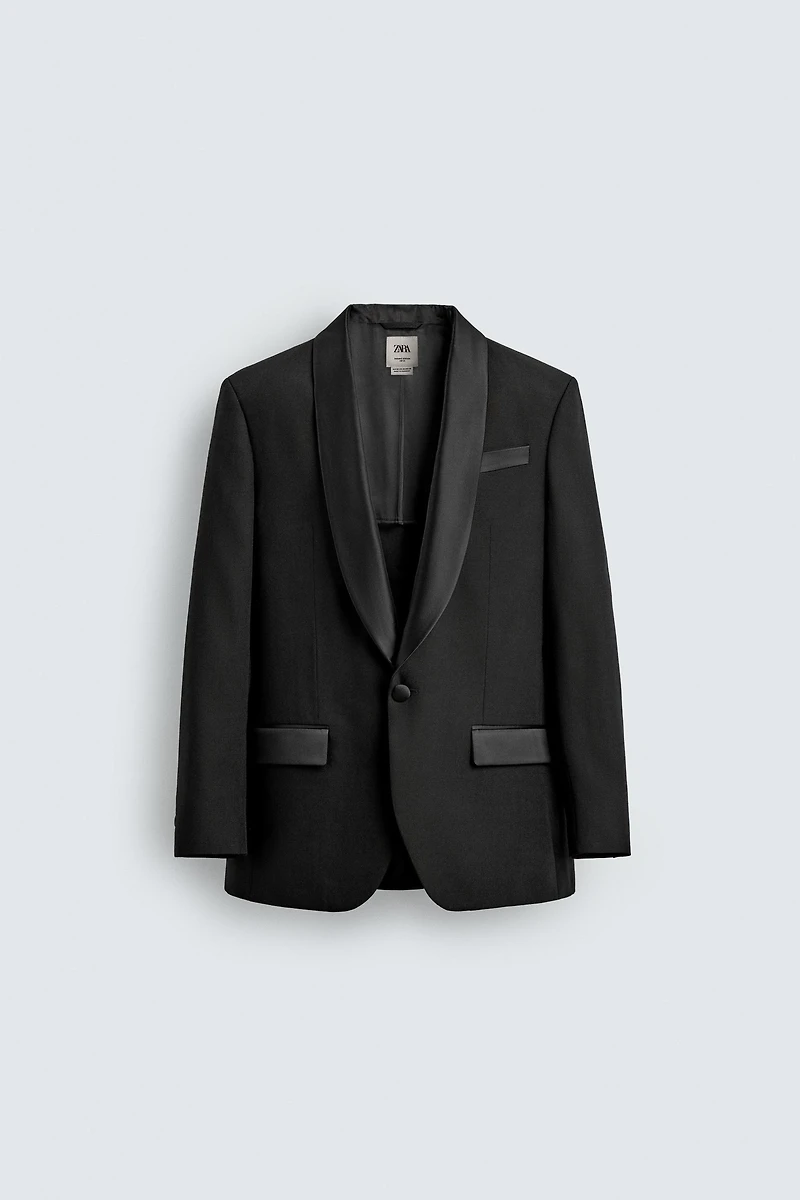 BLAZER DE COSTUME SMOKING EN LAINE