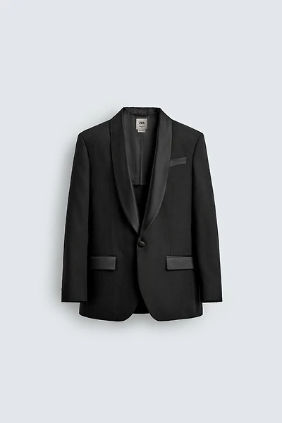 BLAZER DE COSTUME SMOKING EN LAINE