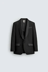 BLAZER DE COSTUME SMOKING EN LAINE