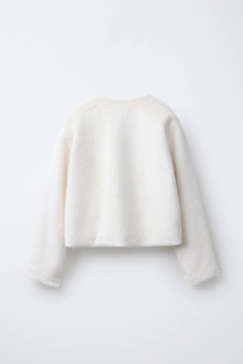 FAUX FUR BOLERO JACKET