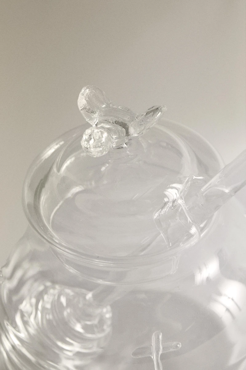 BUMBLEBEE BOROSILICATE GLASS HONEY JAR