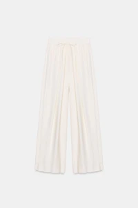 ADJUSTABLE HEM FLOWY PANTS