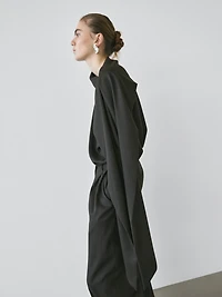 Striped blouse with cape detail - STUDIO