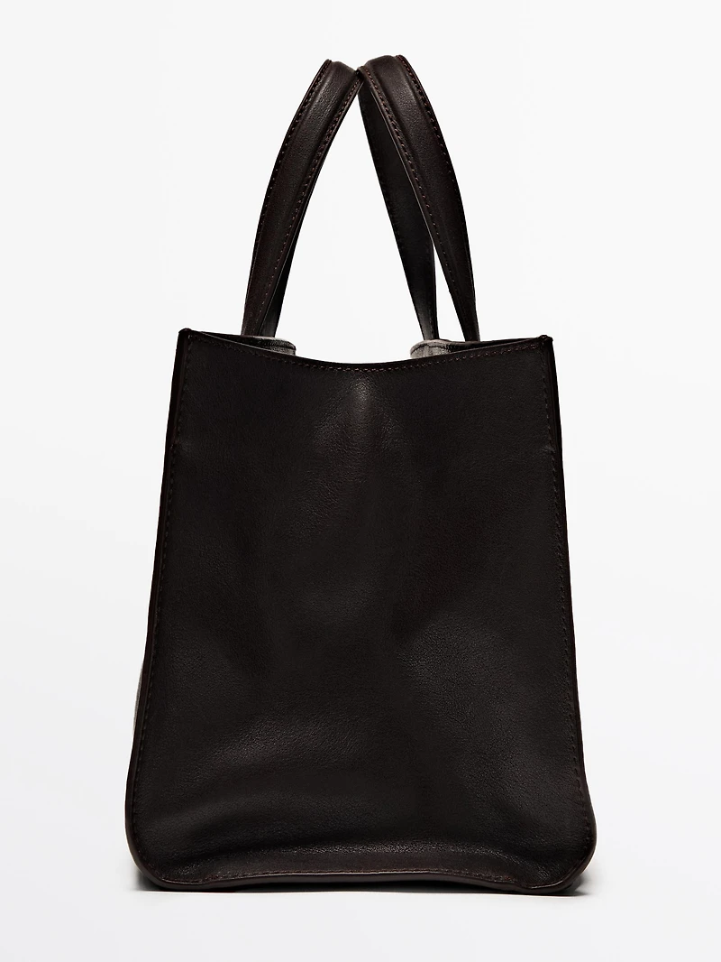 Nappa leather tote bag