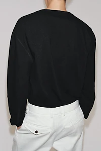 LINEN BLEND HENLEY SHIRT