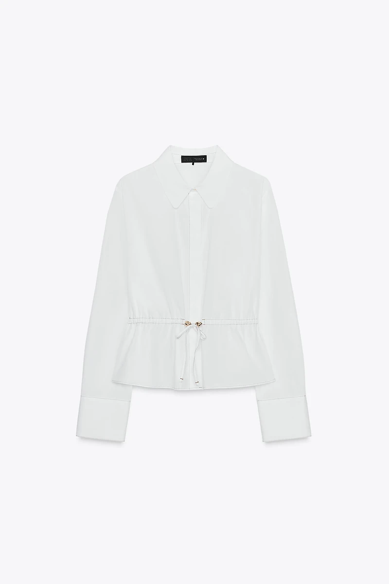 POPLIN TOPSTITCH SHIRT