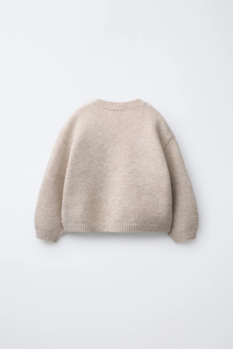 BEAR AND HEART KNIT SWEATER