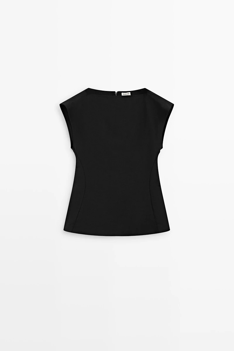 Fitted zip-detail top - STUDIO