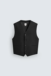 GILET DE COSTUME EN VISCOSE ET LIN