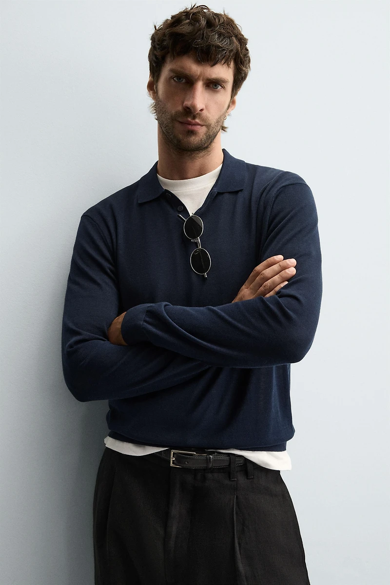 POLO EN MAILLE COTON - SOIE