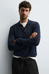 POLO EN MAILLE COTON - SOIE
