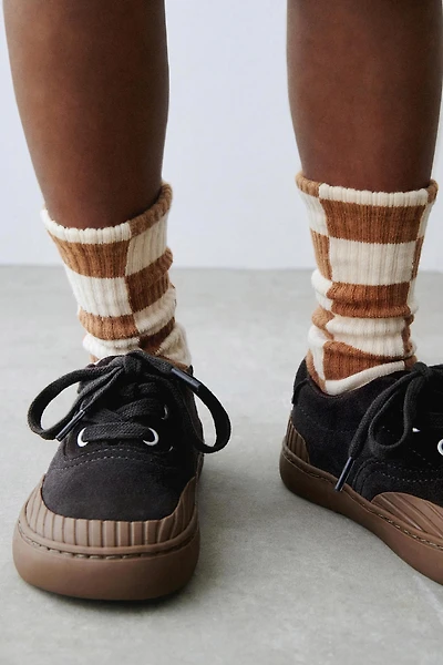 TWO-PACK OF CHECKERBOARD LONG SOCKS