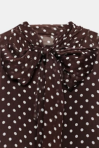 POLKA DOT BLOUSE WITH BOW