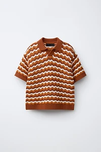 CROCHET KNIT POLO