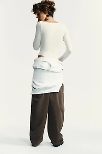 ASYMMETRIC LONG SLEEVE BODYSUIT